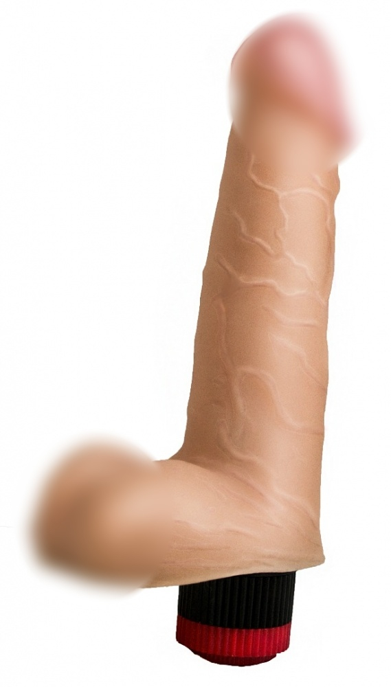 Вибратор реалистичный "Human Copy 5,5" рельефный, с мошонкой 